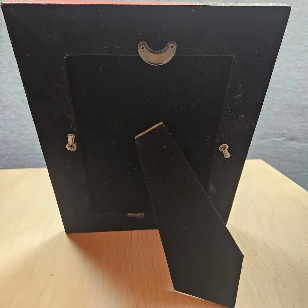 Vintage 1990s Hand-painted Photo Frame for 5